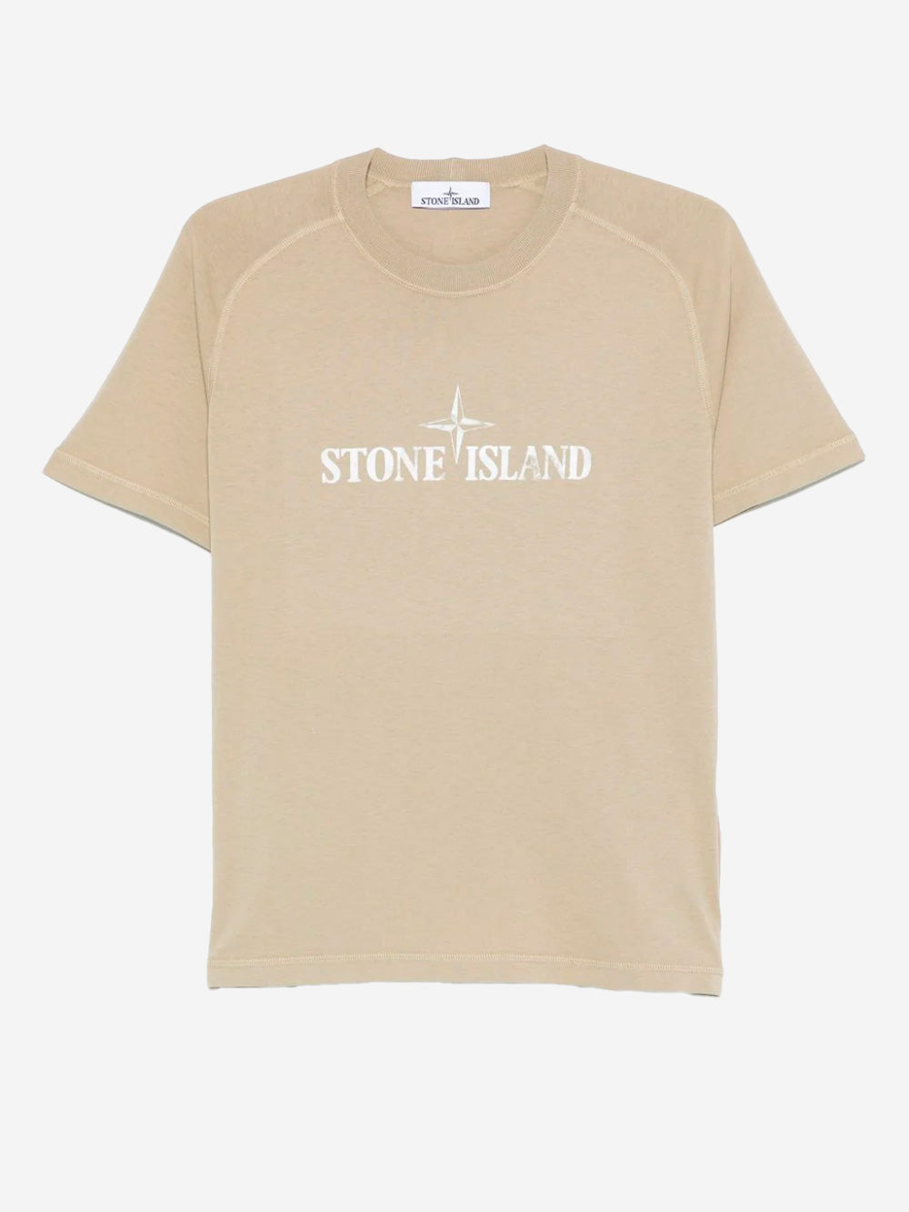 STONE ISLAND T-shirt beige con logo Deserto Urbanstaroma