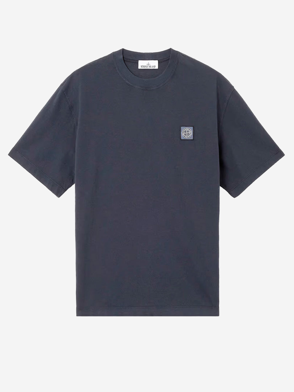 STONE ISLAND T-shirt blu in jersey di cotone Bleu Urbanstaroma