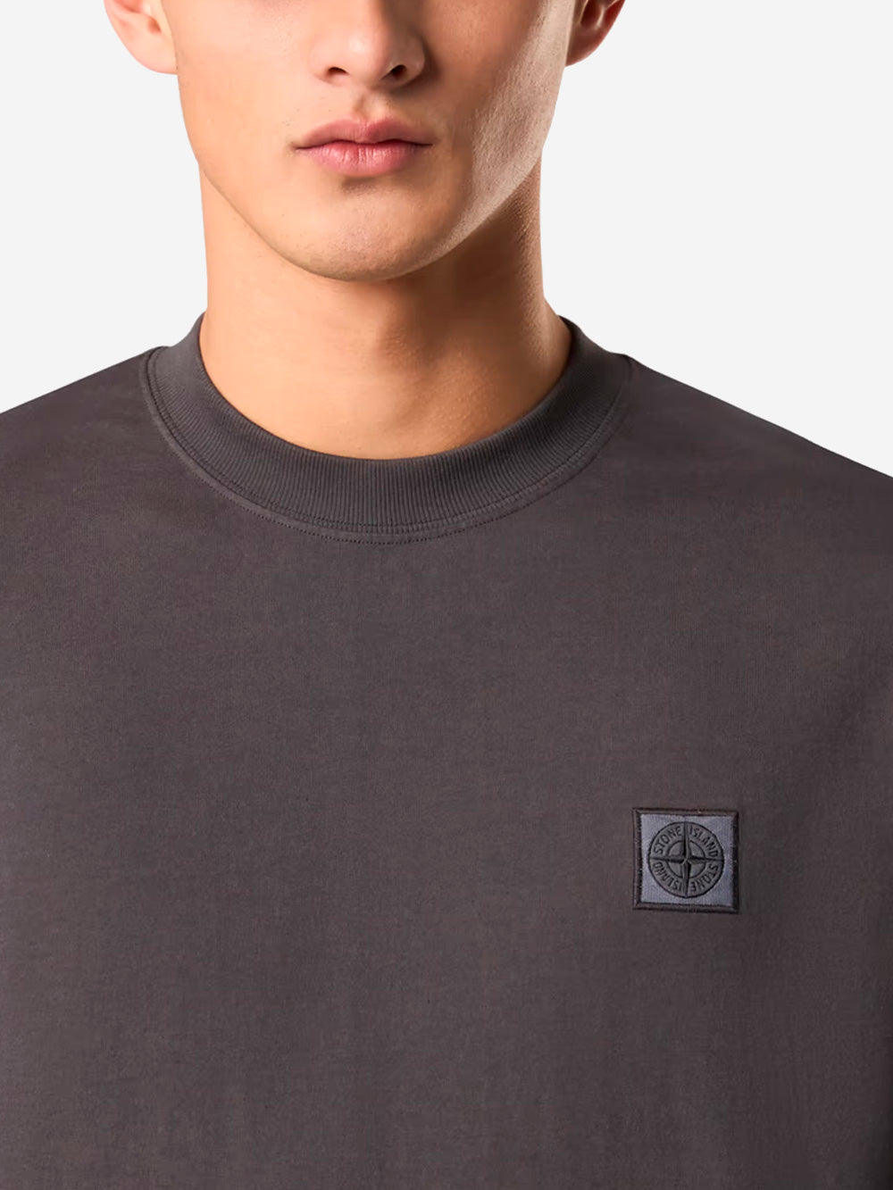 STONE ISLAND T-shirt antracite in jersey di cotone grigio Urbanstaroma