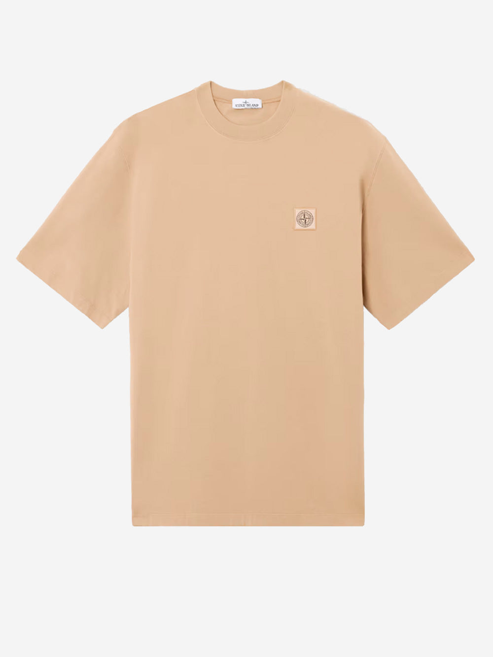 STONE ISLAND T-shirt beige in jersey di cotone Biscotto Urbanstaroma