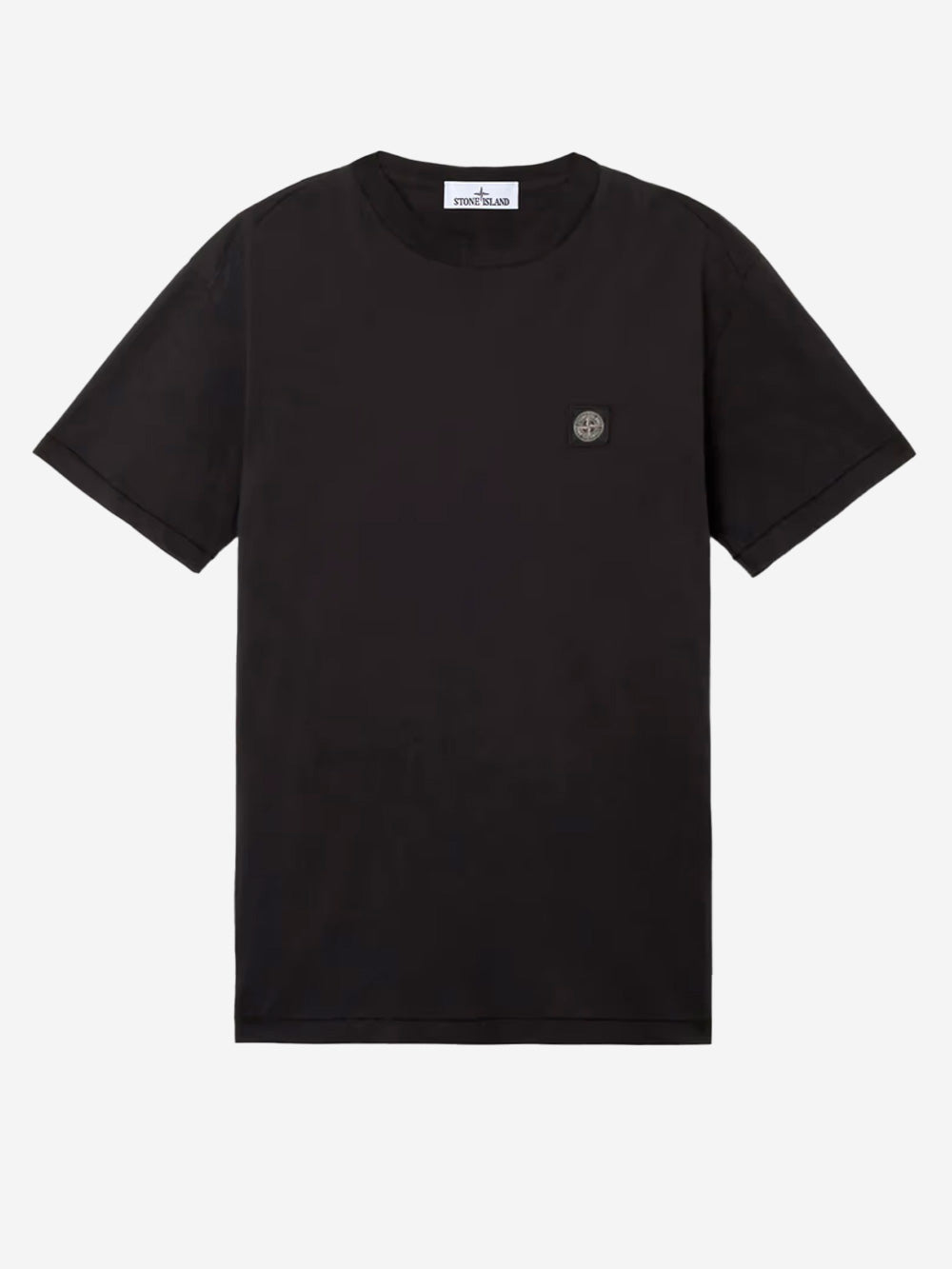 STONE ISLAND T-shirt nera in cotone slim fit Nero Urbanstaroma