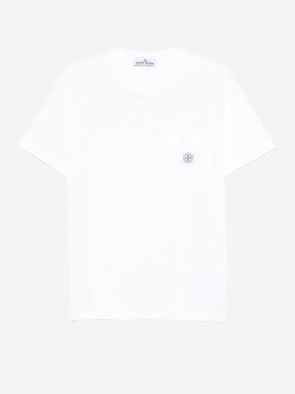 STONE ISLAND T-shirt bianca slim fit con patch Compass Bianco Urbanstaroma