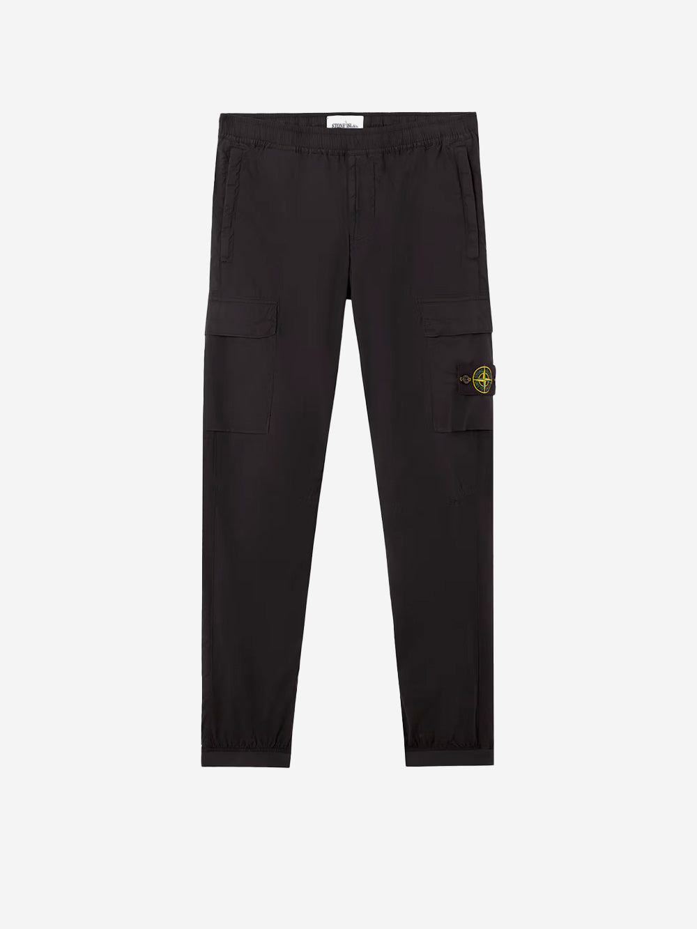 STONE ISLAND Pantaloni neri cargo parachute Nero Urbanstaroma