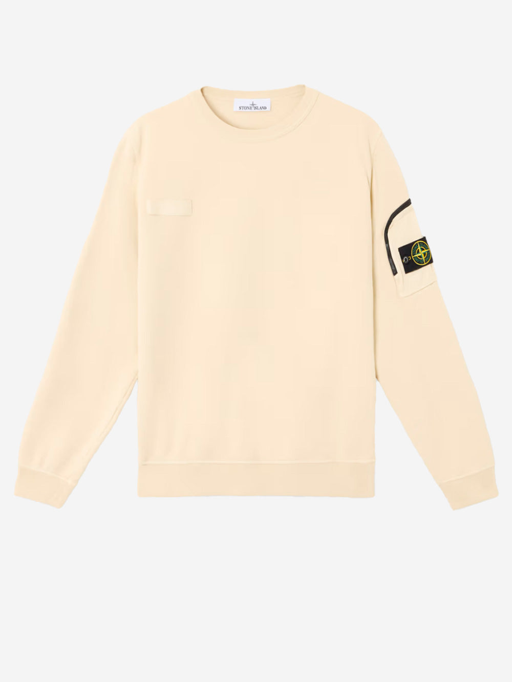 STONE ISLAND Felpa girocollo in cotone fleece beige Avena Urbanstaroma