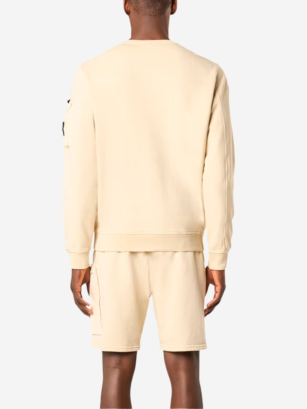 STONE ISLAND Felpa girocollo in cotone fleece beige Avena Urbanstaroma