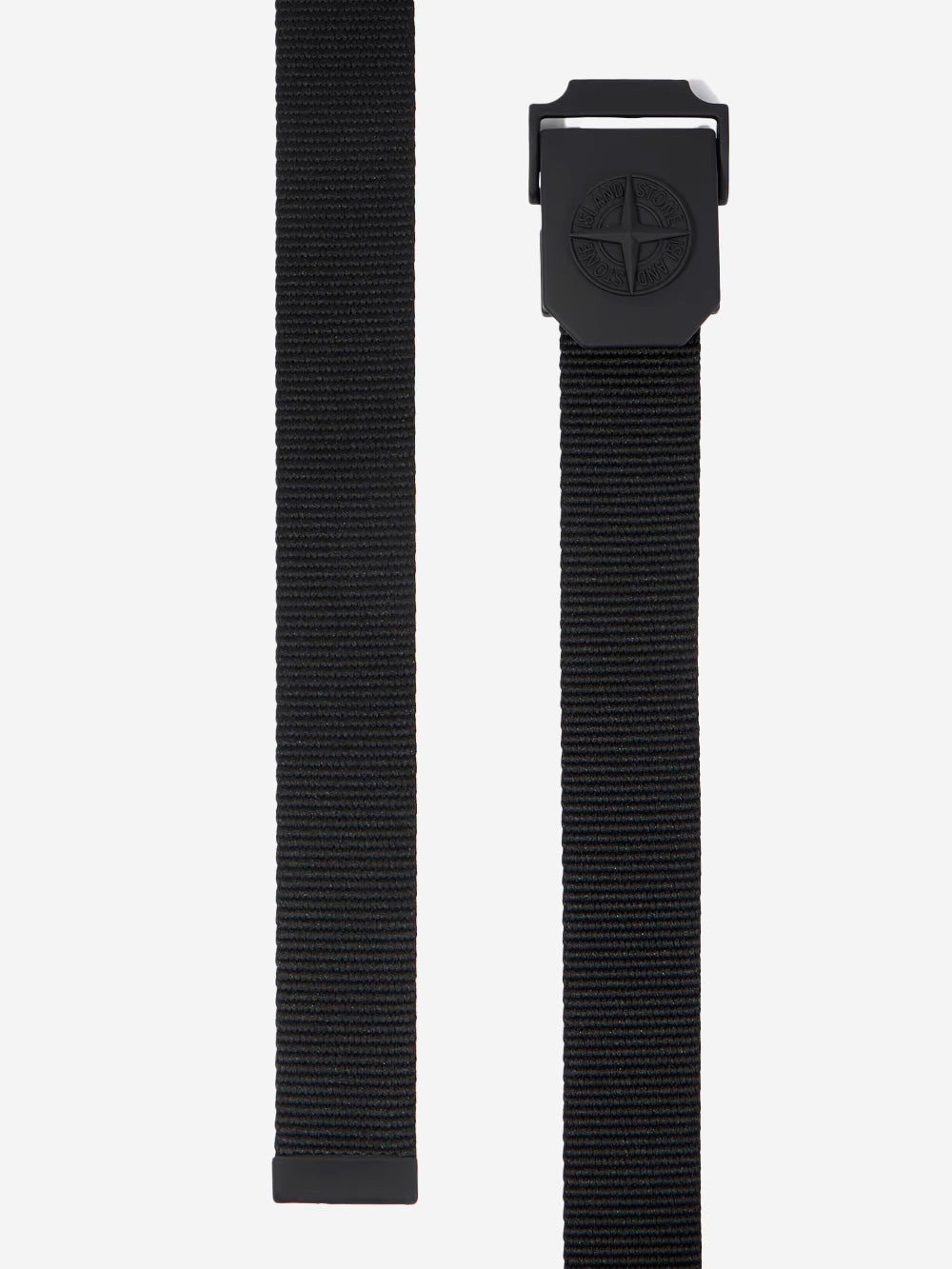 STONE ISLAND Cintura nera con fibbia quadrata Nero Urbanstaroma