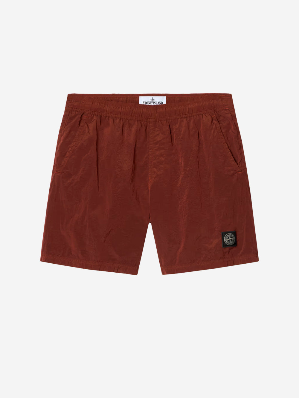 STONE ISLAND Costume da bagno rame con tasche e logo Compass Rame Urbanstaroma