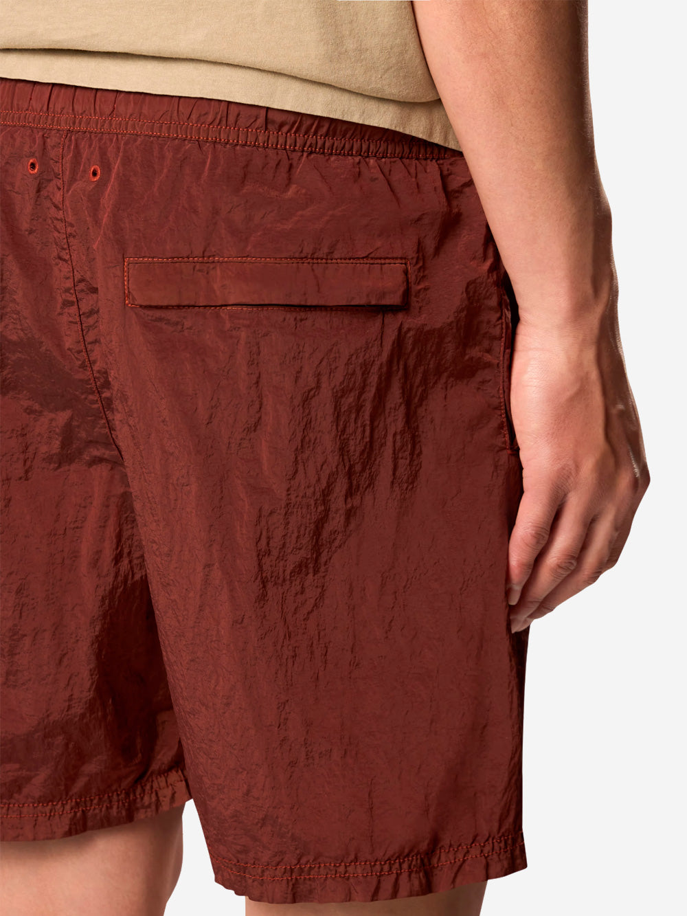 STONE ISLAND Costume da bagno rame con tasche e logo Compass Rame Urbanstaroma