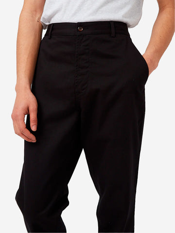 UNIVERSAL WORKS Pantaloni neri Military Chino Nero