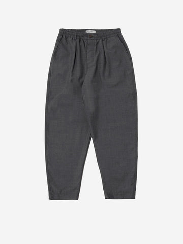 UNIVERSAL WORKS Pantaloni track grigi con plissettatura Melange