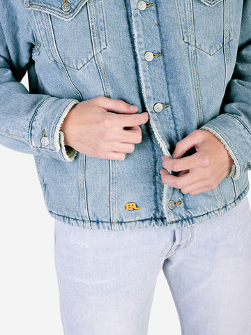 ERL ERL X LEVI'S Giacca in denim e sherpa Blu