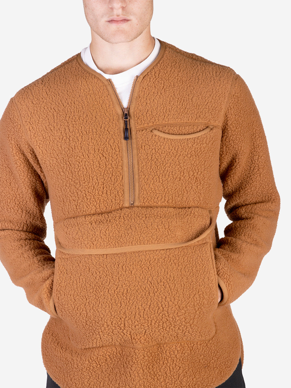 SNOW PEAK Pullover in pile Thermal Boa Cammello Urbanstaroma