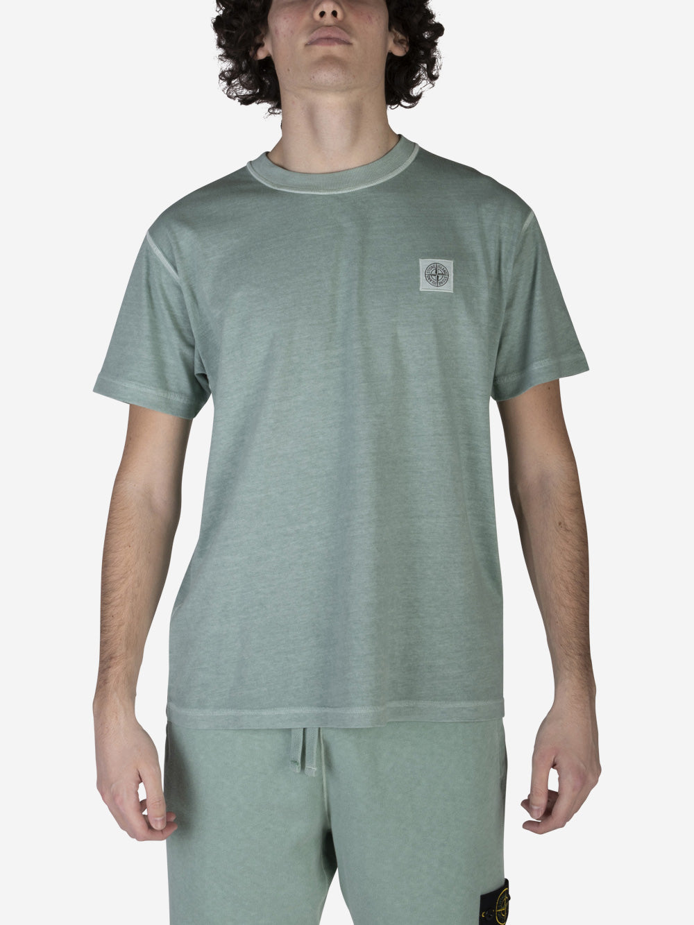 STONE ISLAND T-shirt in cotone biologico verde Urbanstaroma