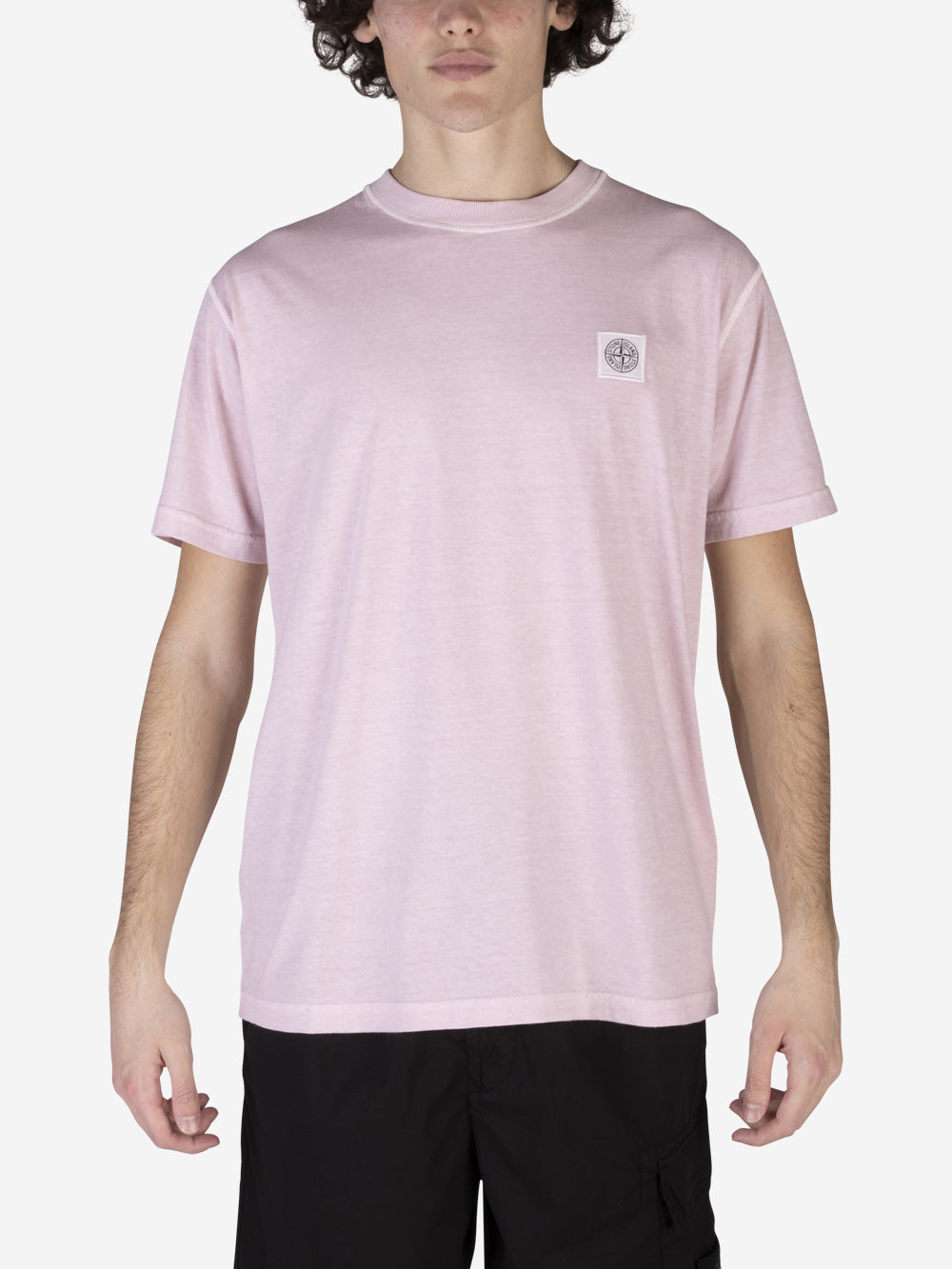 STONE ISLAND T-shirt in cotone biologico Rosa Urbanstaroma